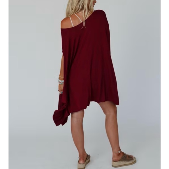 Three Bird Nest wren tunic in burgundy. One size. Worn once. Excellent condition - Picture 5 of 7